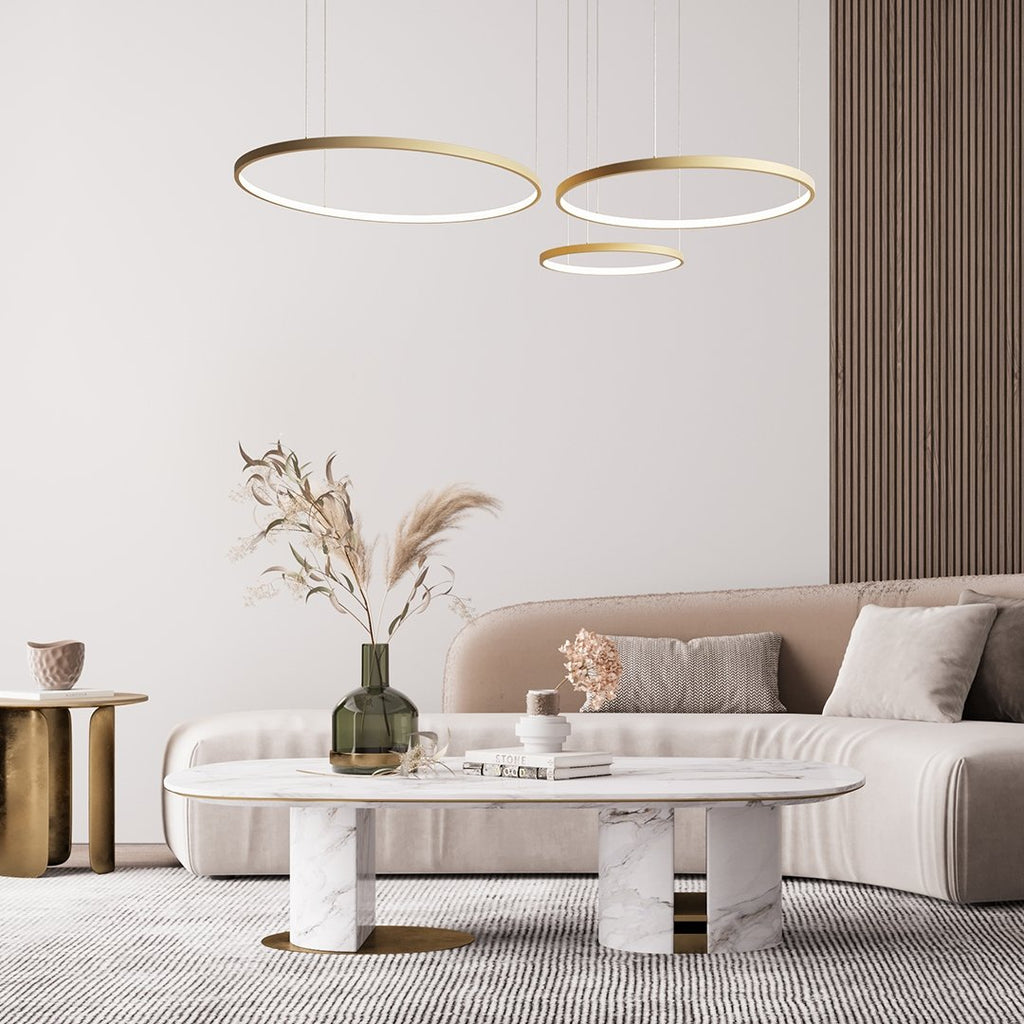 AureaHalo LED Tre-Rings Loftlampe med Fjernbetjening