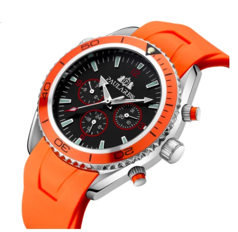 Trevon Men's Rubber Strap Automatic Self-Winding Mechanical Watch | Petprovac