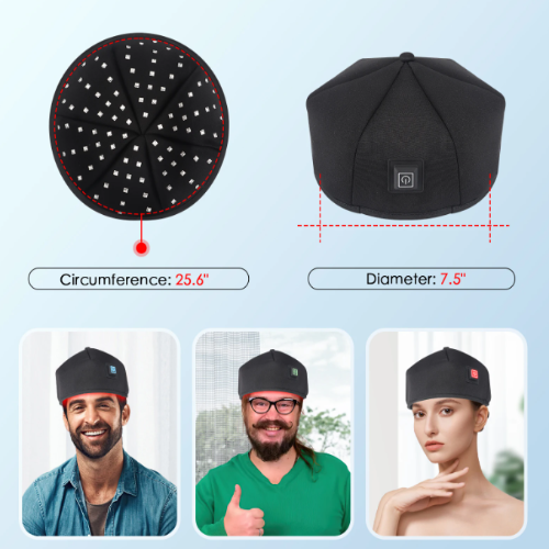 Topi Pertumbuhan Rambut Cahaya Merah 120 LED Kirrea Untuk Rambut Menipis