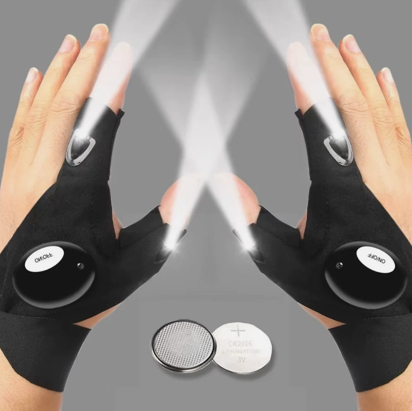 LED Finger Gloves For Hands Illumination For Repairs And Night Work