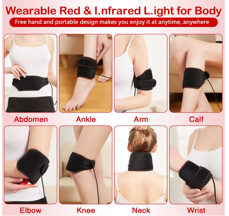Two Wavelength Red Light Therapy Belt With 630nm And 850nm LEDs