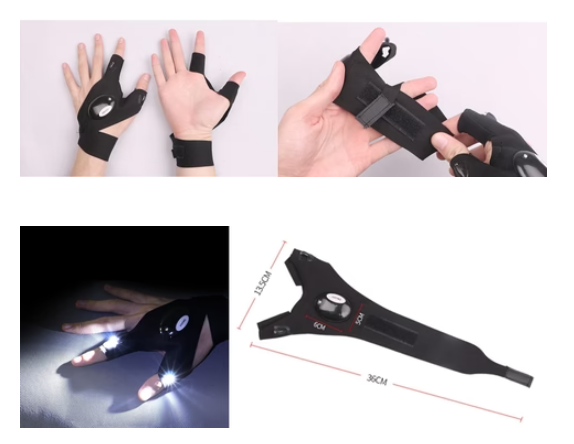 LED Finger Gloves For Hands Illumination For Repairs And Night Work