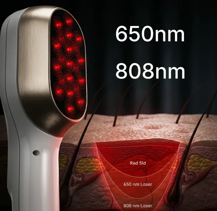 Laser portatile a doppia lunghezza d'onda per il comfort di muscoli e articolazioni 650nm e 808nm