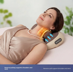 Perna de masaj cu căldură pentru tensiunea gâtului și relaxarea umerilor