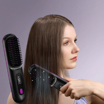 Berus Pelurus Rambut Tanpa Wayar Dengan Teknologi Ionik dan Tiga Tetapan Haba