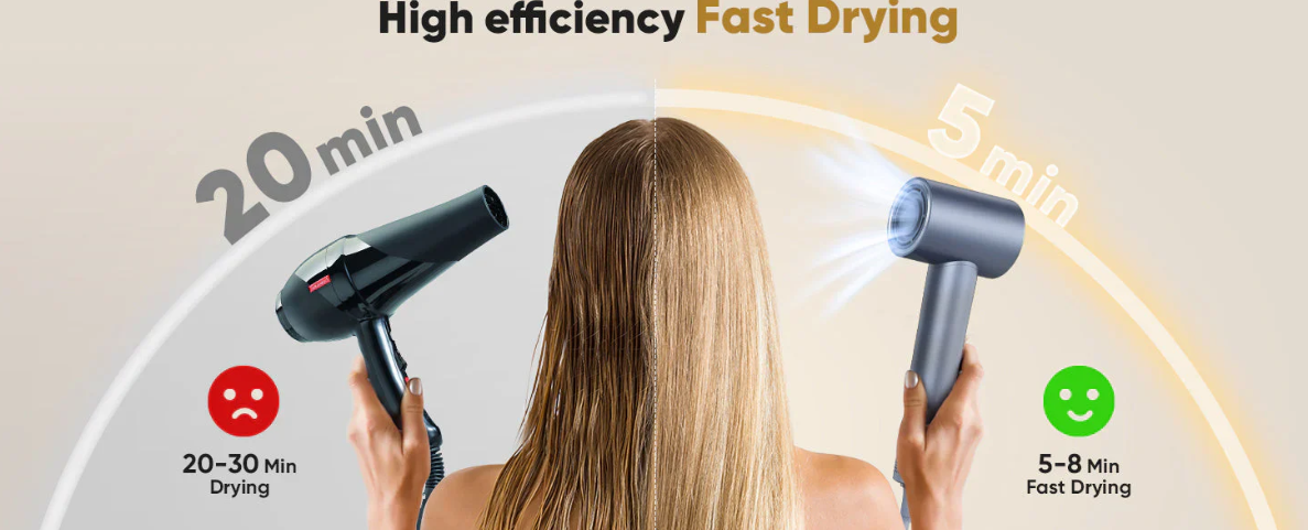 Ionic Powered Hair Dryer For Speedy Drying With Frizz Reduction And Smooth Finish