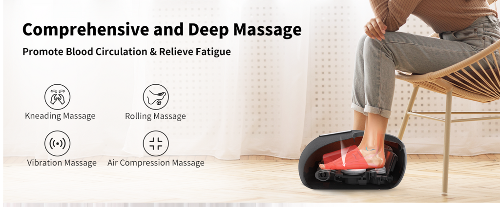 Shiatsu Foot Therapy Massager With Heat And Kneading Rollers