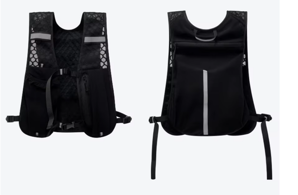 Bolsa Peitoral Reflectora para Corrida e Ciclismo Colete de Armazenamento