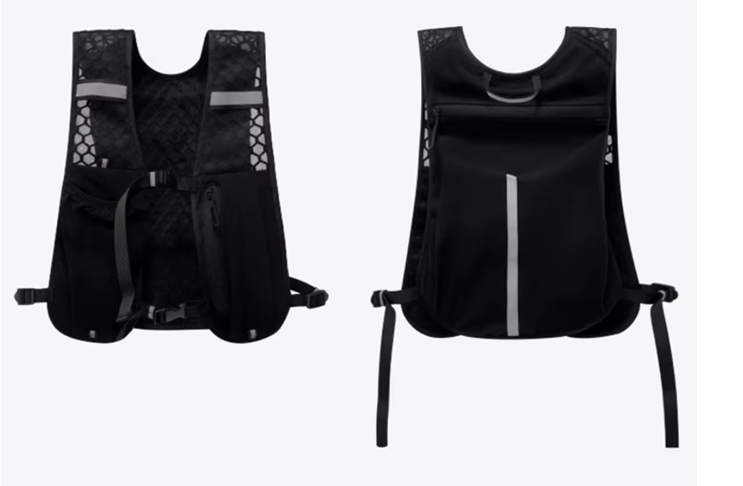 Bolsa Peitoral Reflectora para Corrida e Ciclismo Colete de Armazenamento