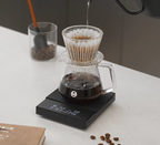 Digital kaffevægt med automatisk timer, flowratevisning, tara og 0,1 g præcision