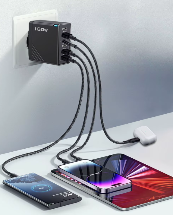 160W USB-C Mehrfachanschluss-Wandladegerät und Powerstation