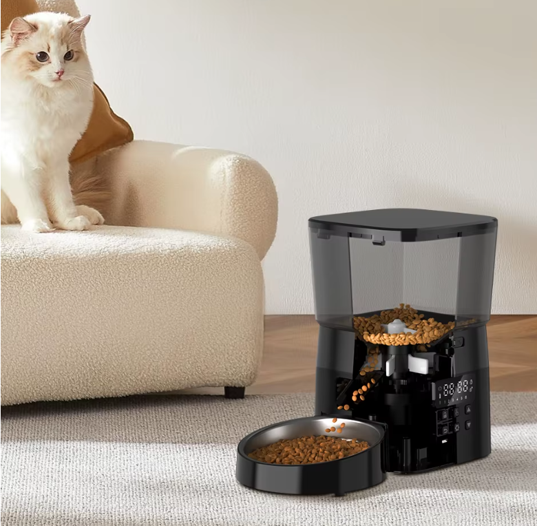 Pemberi Makan Haiwan Peliharaan Pintar Automatik Dengan Skrin LCD Dan Waktu Makan Berjadual Untuk Kucing Dan Anjing