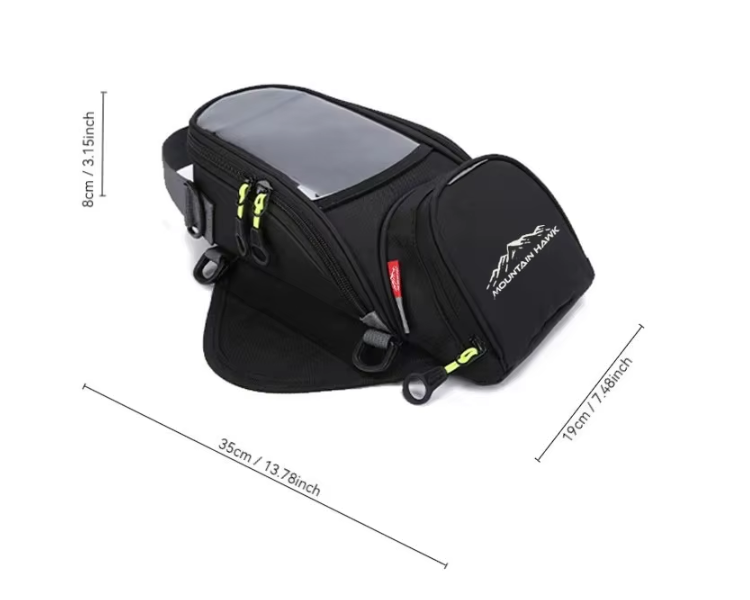 Motorcycle Tank Bag With Touchscreen Window For Navigation And Storage