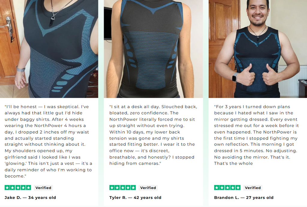 Chemise de compression ionique longue pour homme, offrant un soutien complet du torse et une confiance quotidienne