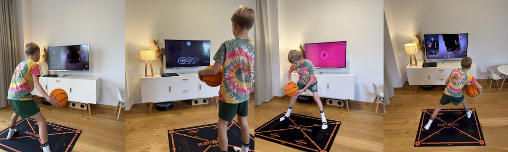 Kit d'entraînement de basketball pour dribble silencieux et pratique du maniement du ballon