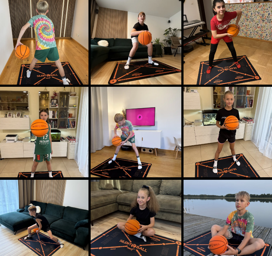 Kit d'entraînement de basketball pour dribble silencieux et pratique du maniement du ballon