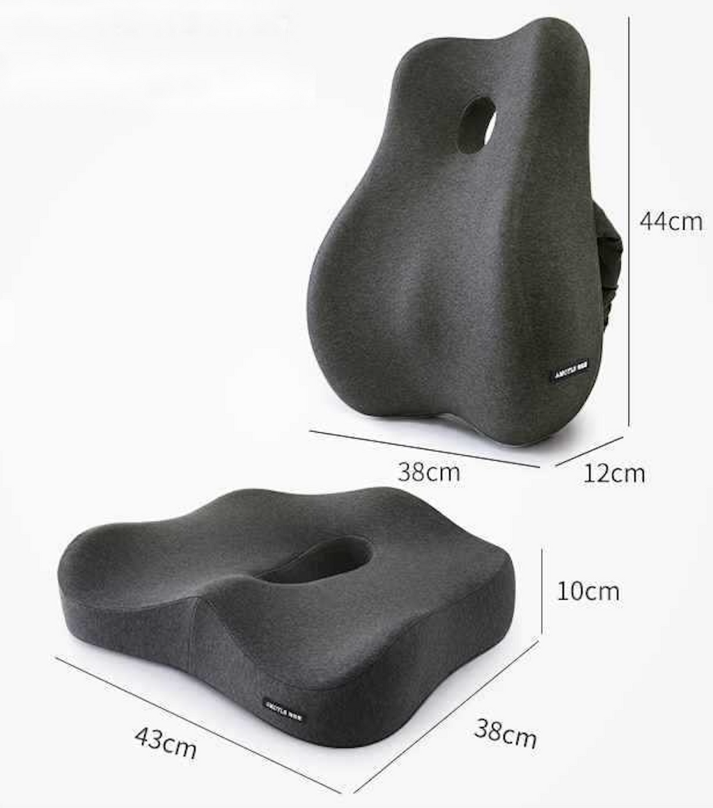 Orthopedic Lumbar Support Memory Foam Chair Cushion For Desk Workers