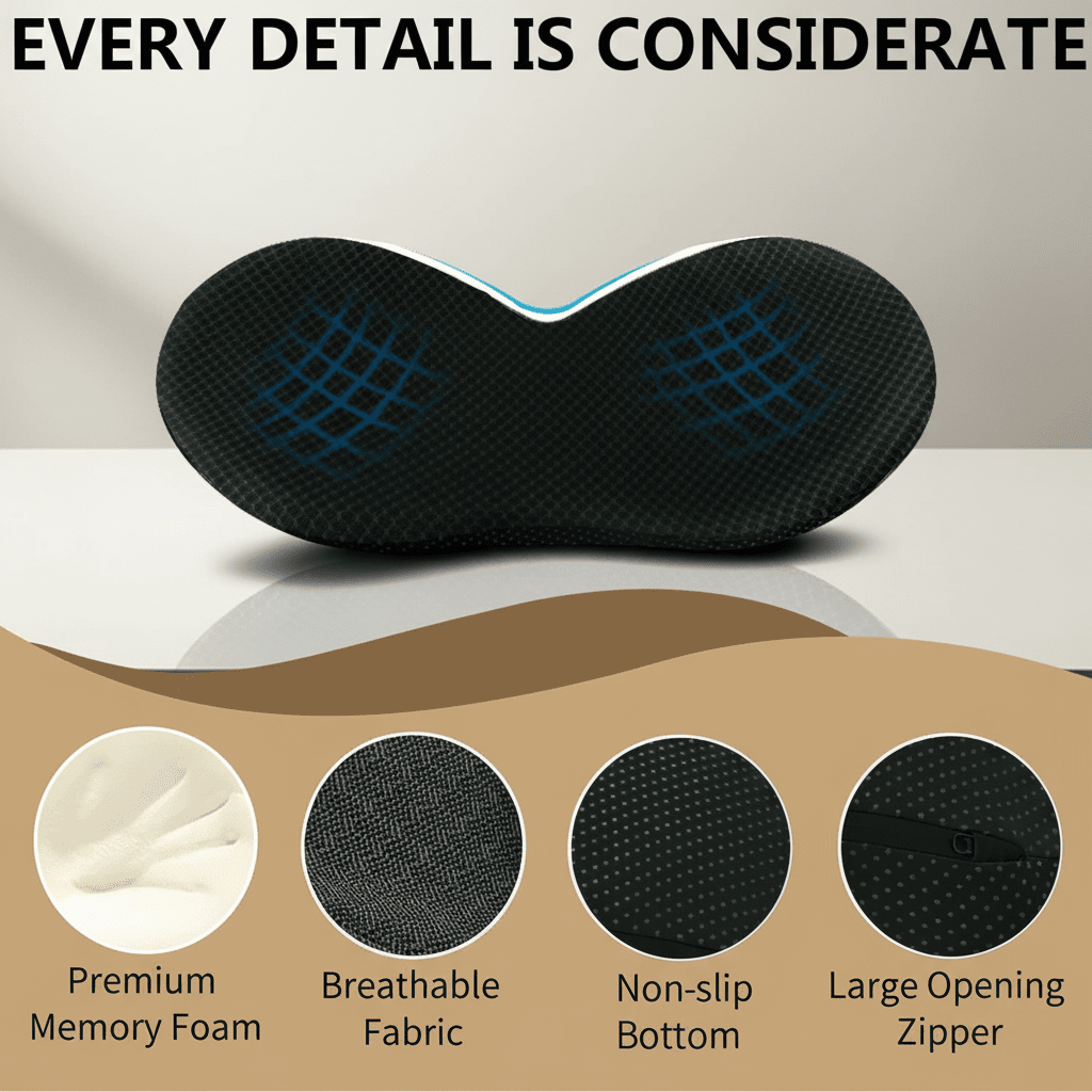 3.5 Inch Lift Memory Foam Car Cushion For Shorter Drivers