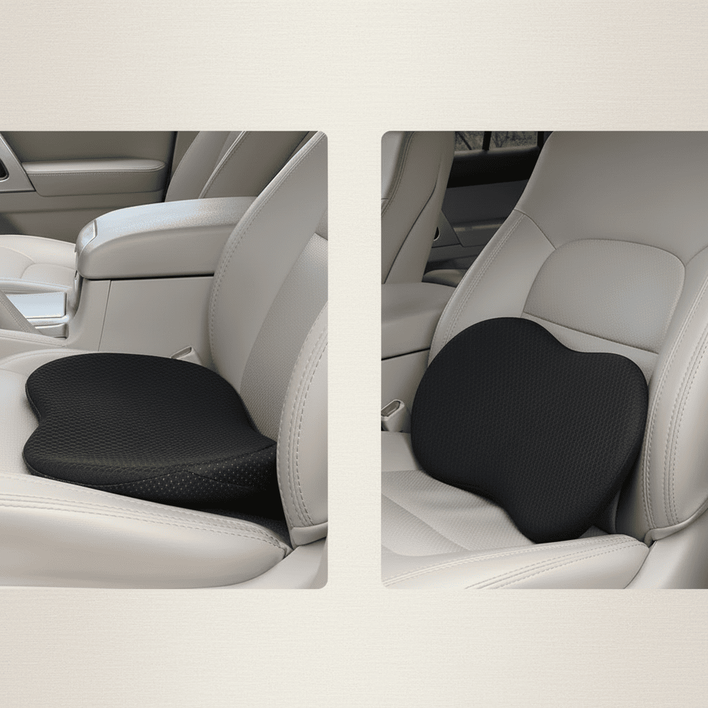 3.5 Inch Lift Memory Foam Car Cushion For Shorter Drivers