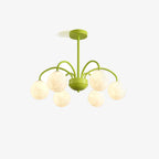 Nebeský lustr ve tvaru měsíční koule pro dětský pokoj, stropní světlo se 6 nebo 8 hlavami