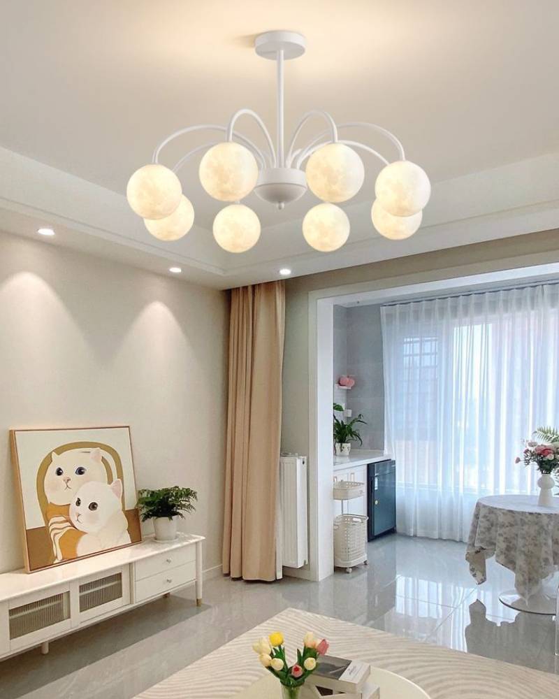 儿童房用天体月球吊灯 6头或8头天花灯