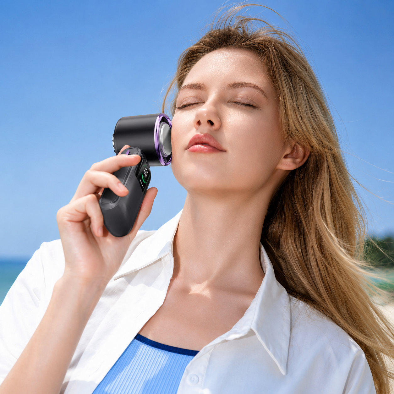 Cool On The Go – Faltbarer Hand- und Halsventilator mit TEC Ice-Cool Platte