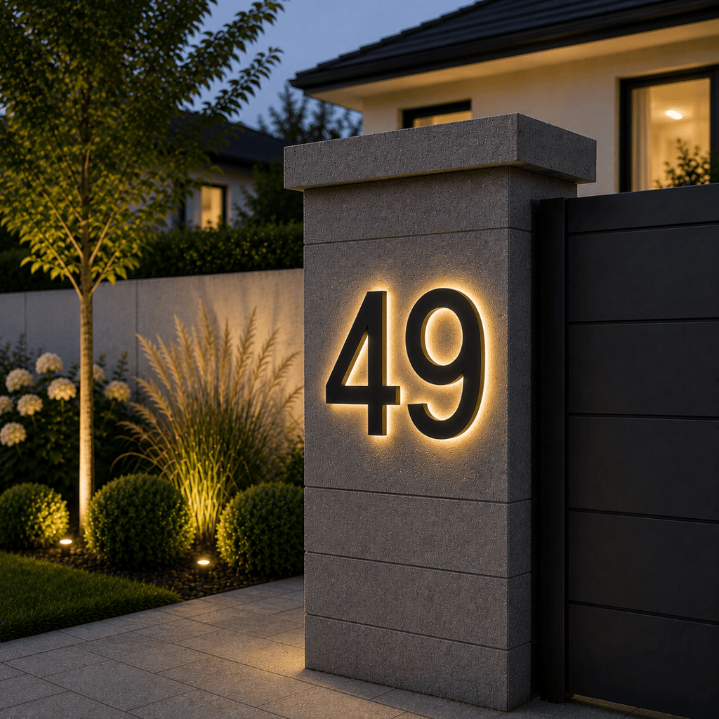 Customizable LED House Numbers for Elegant Home Identification
