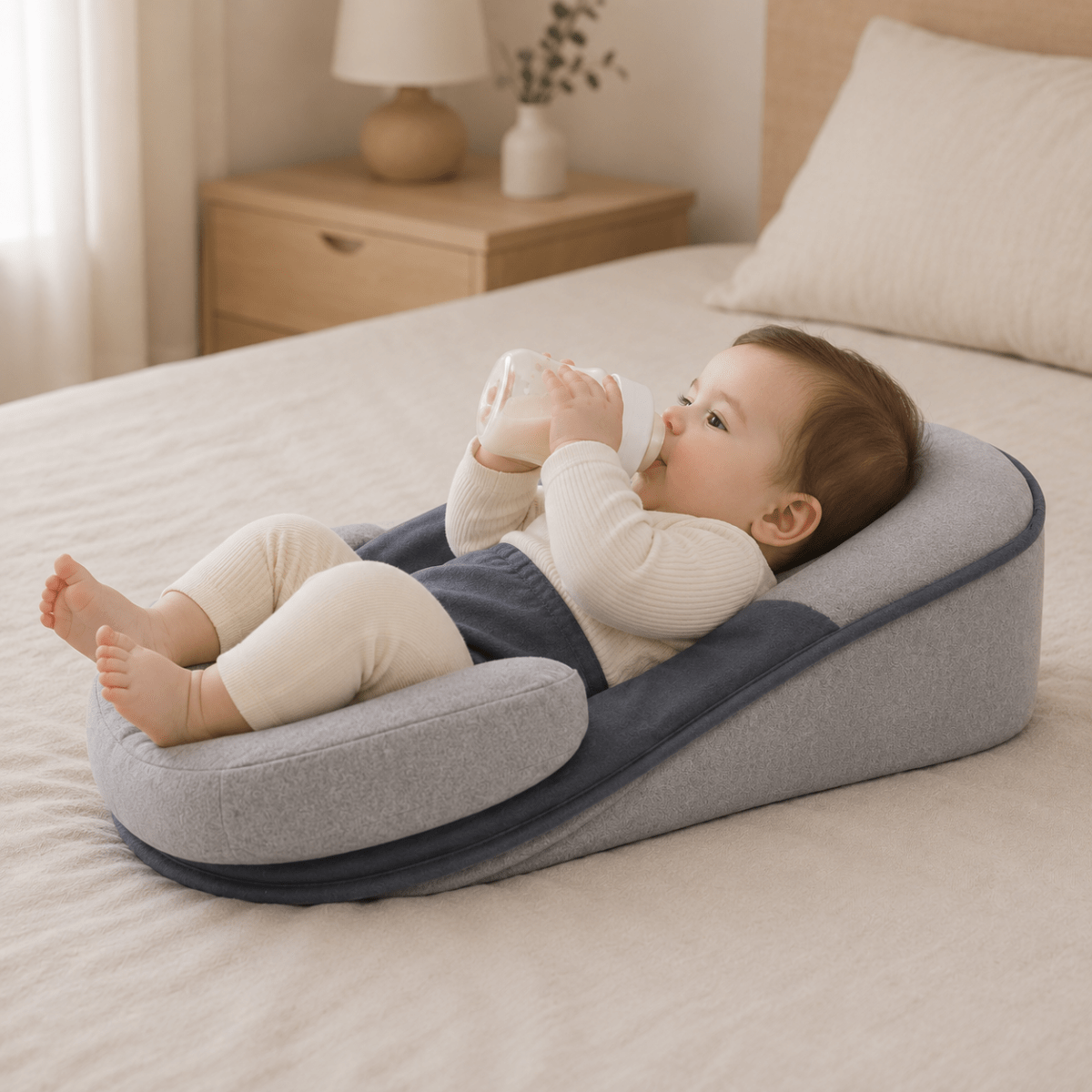 Ergonomic Baby Pillow with Gentle Incline for Daily Comfort
