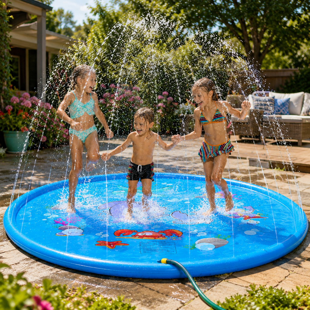 Inflatable Water Play Mat for Fun Outdoor Enjoyment