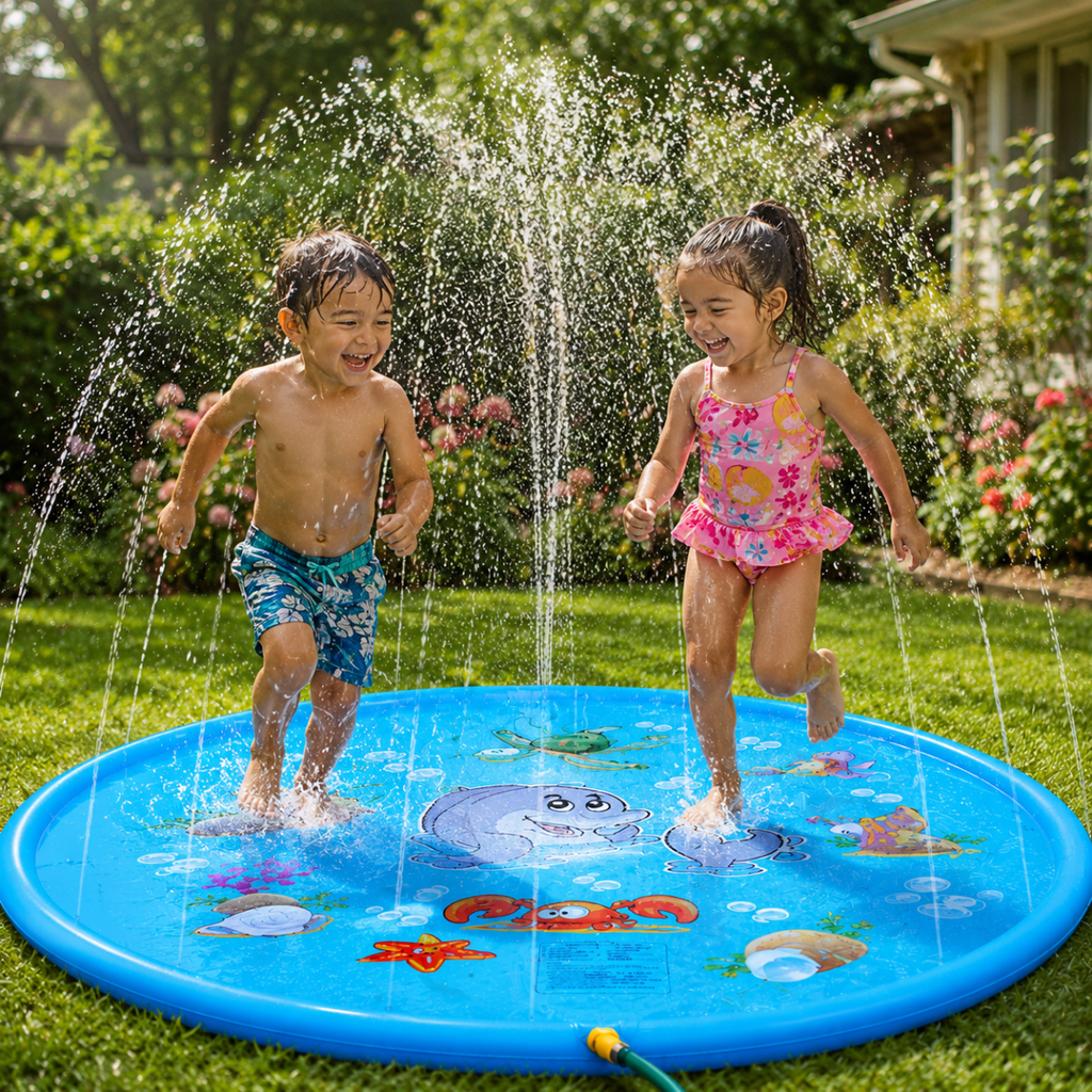 Inflatable PVC Water Splash Mat for Summer Outdoor Fun