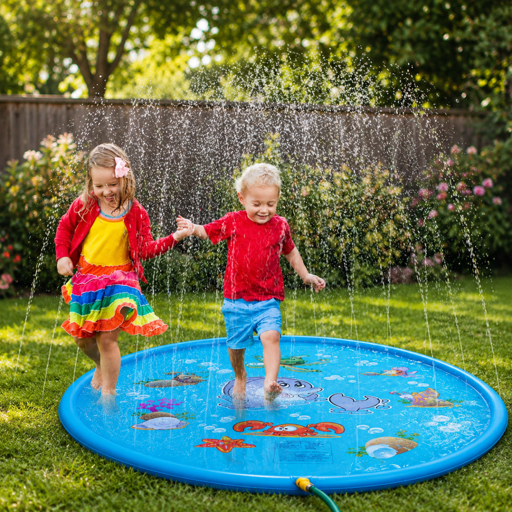 Inflatable PVC Water Splash Mat for Summer Outdoor Fun