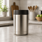 Stainless steel can holder for perfect drink cooling on the go