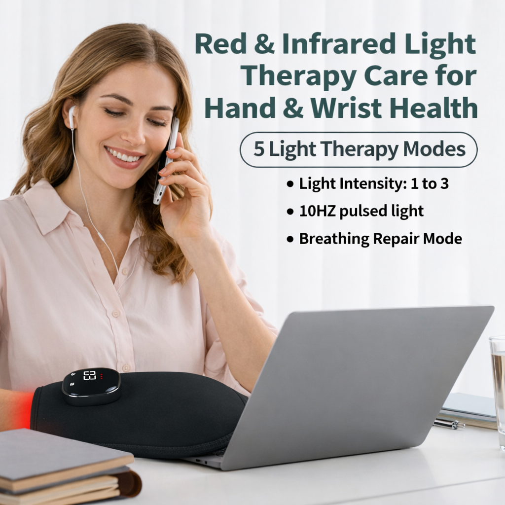 Kabelloser Dual-Lichttherapie-Handschuh für Handverspannungen und täglichen Komfort