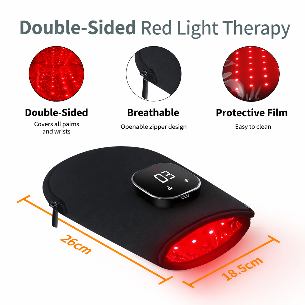 Kabelloser Dual-Lichttherapie-Handschuh für Handverspannungen und täglichen Komfort