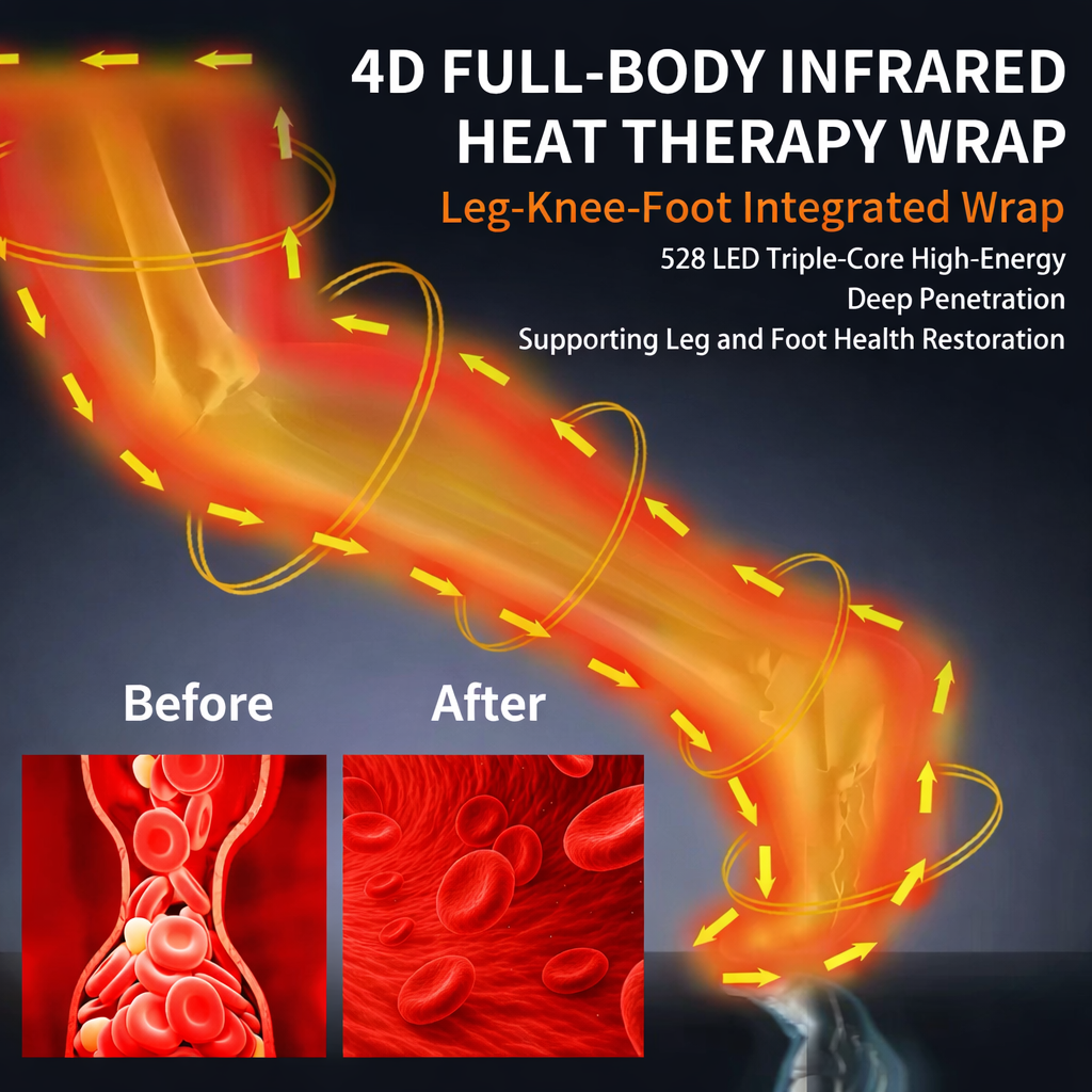 Leg Reset – Full-Leg Red Light Therapy Wrap for Circulation, Comfort & Daily Recovery