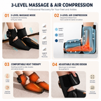 Tragbarer Kompressions-Fuß- und Knöchel-Massager – Wärme, Vibration und Luftkompressionsentlastung