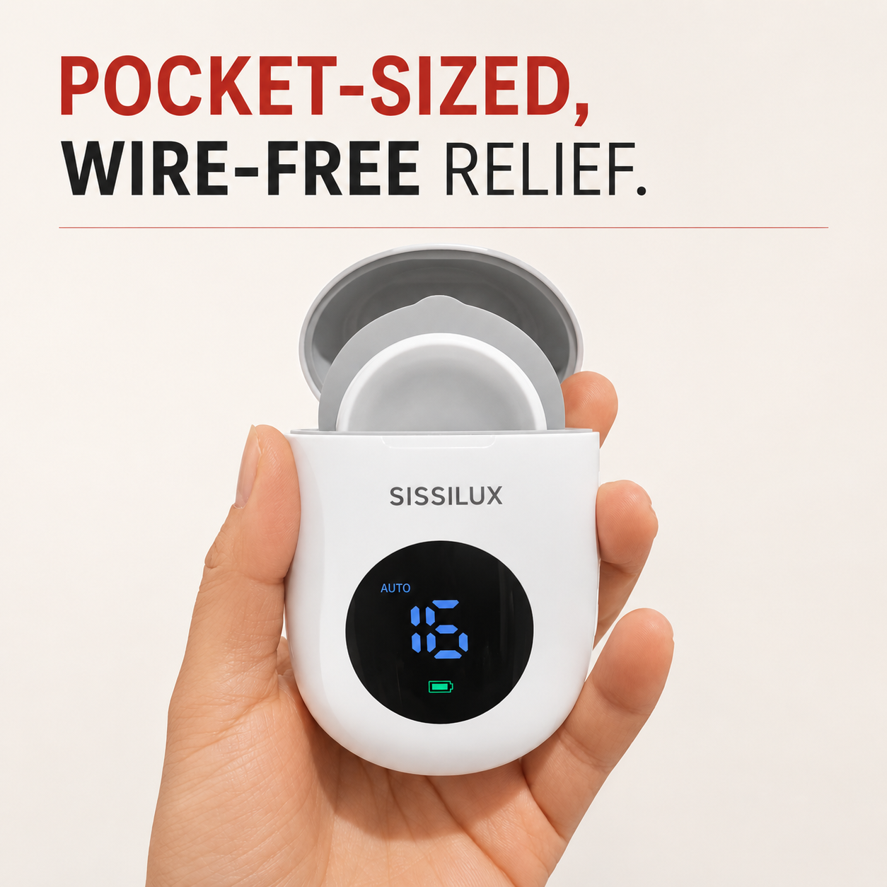 Wireless TENS & EMS Unit – Portable Muscle Relief with 6 Modes & 16 Intensity Levels