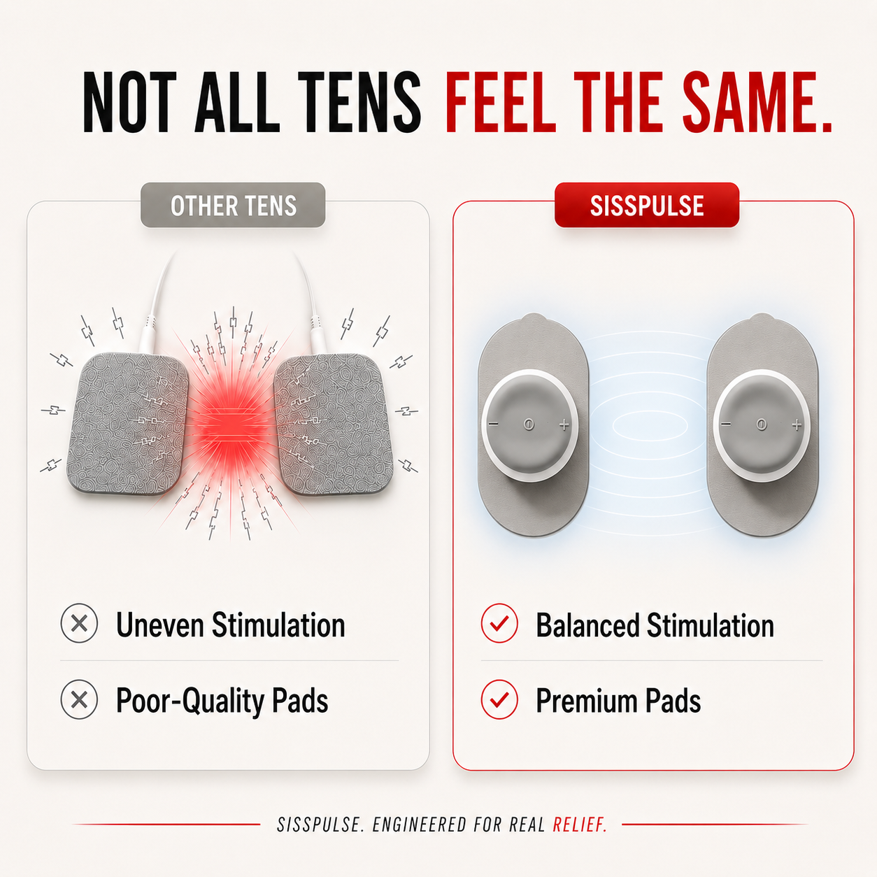Wireless TENS & EMS Unit – Portable Muscle Relief with 6 Modes & 16 Intensity Levels