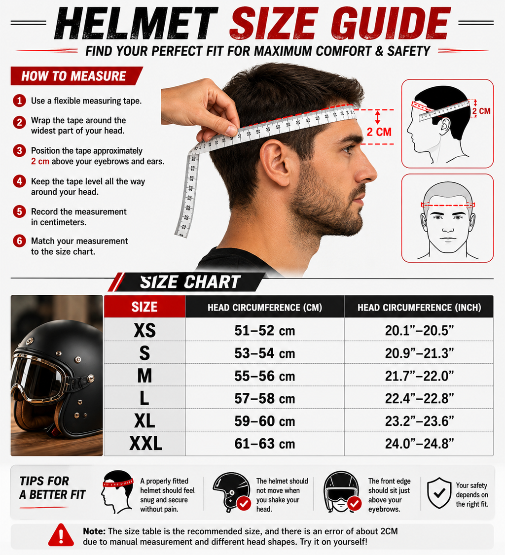 Retro Bee Open-Face Motorcycle Helmet with Built-In Visor