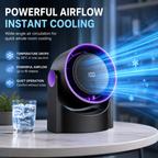 AirCirculate ポータブルワイヤレスUSBファン 家庭用・オフィス・寝室・寮の冷却用