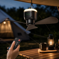 Stropní ventilátor na kempování SkyBreeze s dobíjecí baterií 12000mAh, dálkovým ovládáním a LED světlem