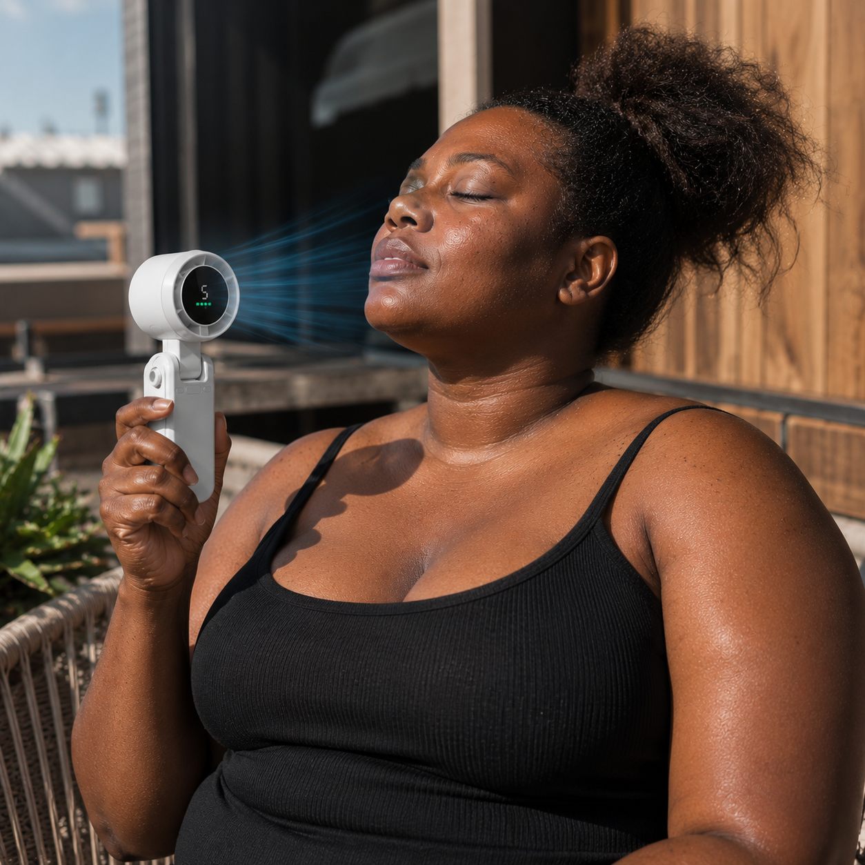 AirMini kompaktní přenosný ventilátor USB dobíjecí na cesty