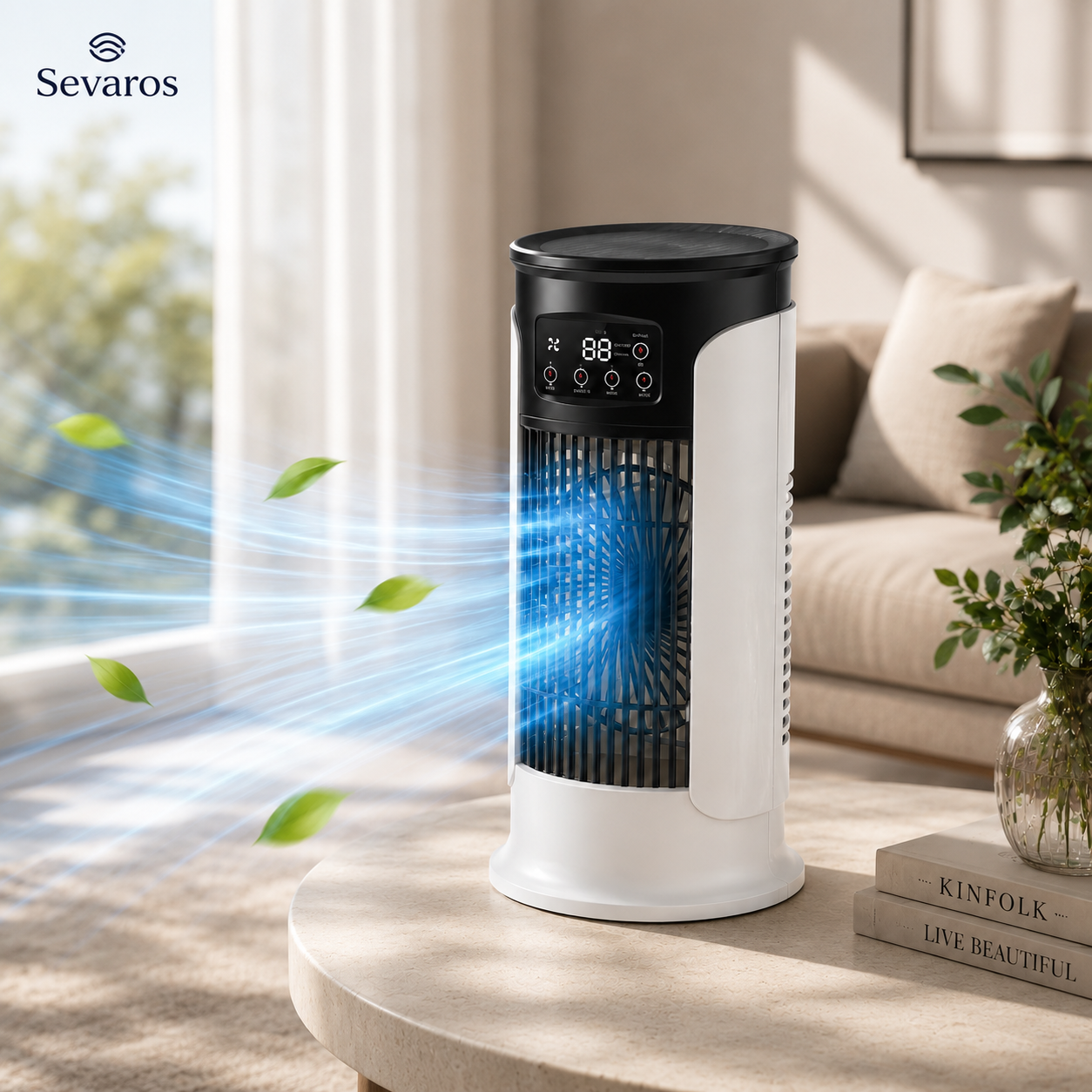 ArcticMist Přenosný 3v1 USB Chladič vzduchu, ventilátor, zvlhčovač a LED noční světlo