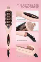 IonGlow 3-in-1 Thermal Brush | Negative Ion Blowouts, Waves & Frizz-Free Shine