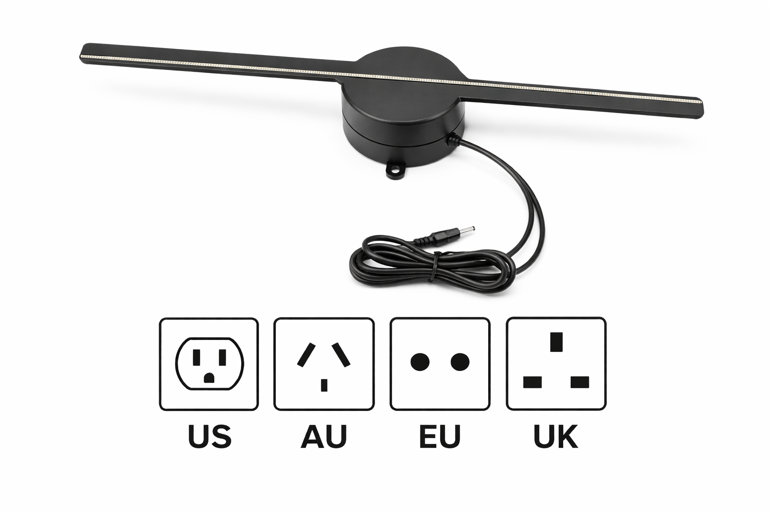 SpinRay 3D Holographic LED Fan with App Control & Bluetooth Audio