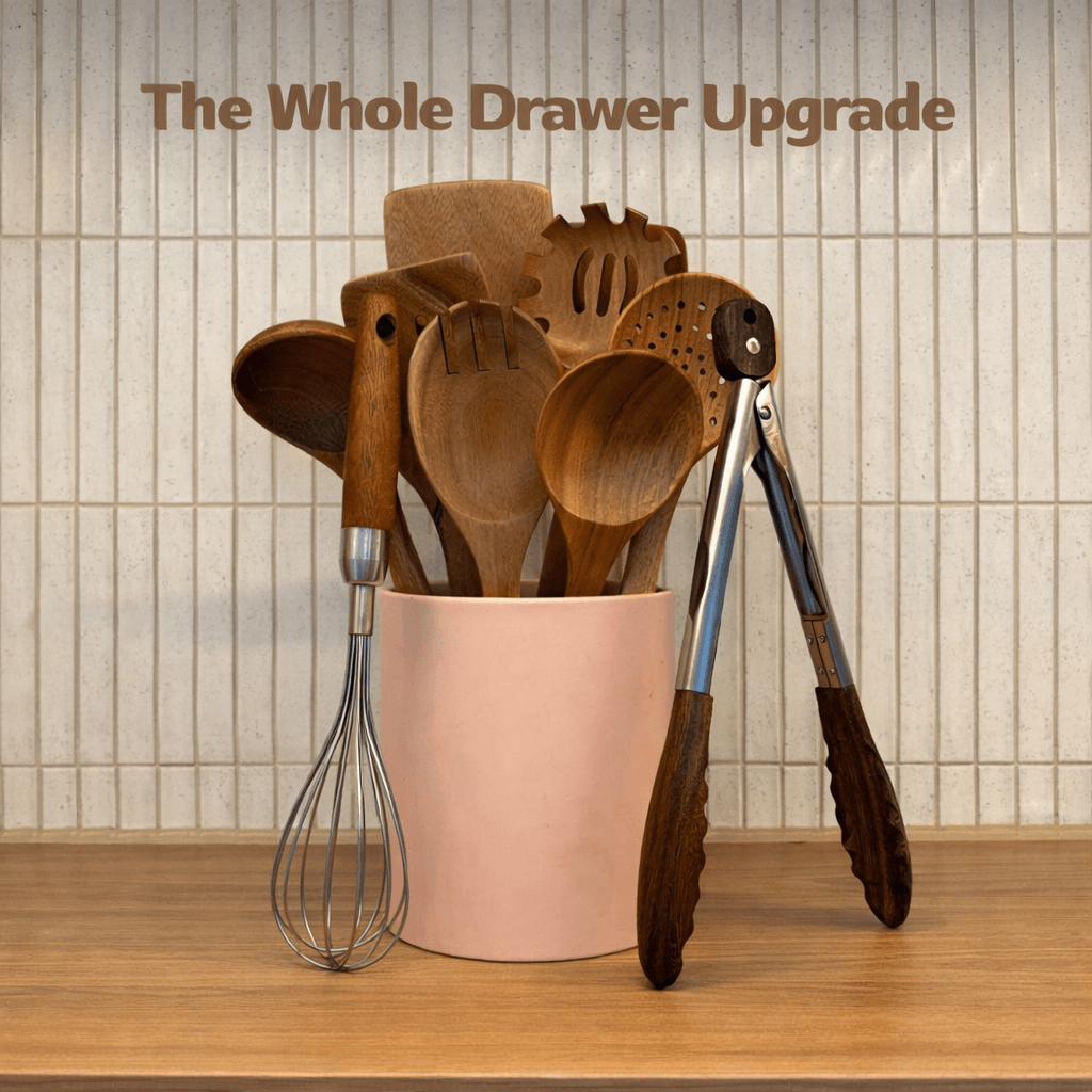 Premium Natural Cooking Utensil Collection – Complete 11-Piece Kitchen Upgrade