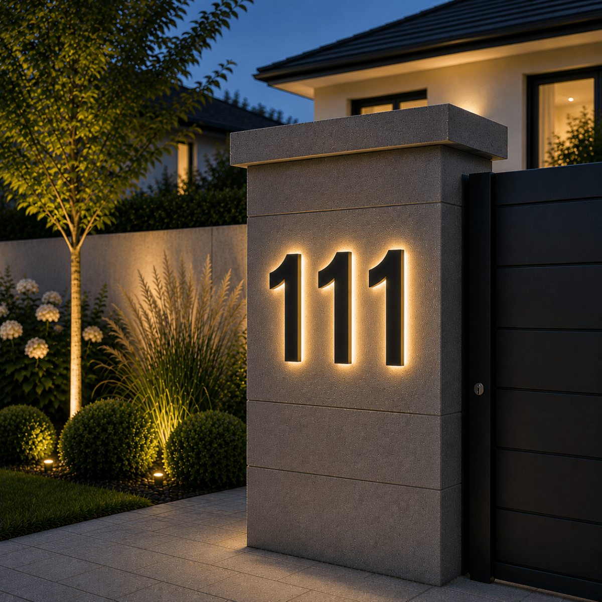 Customizable LED House Numbers for Elegant Home Identification