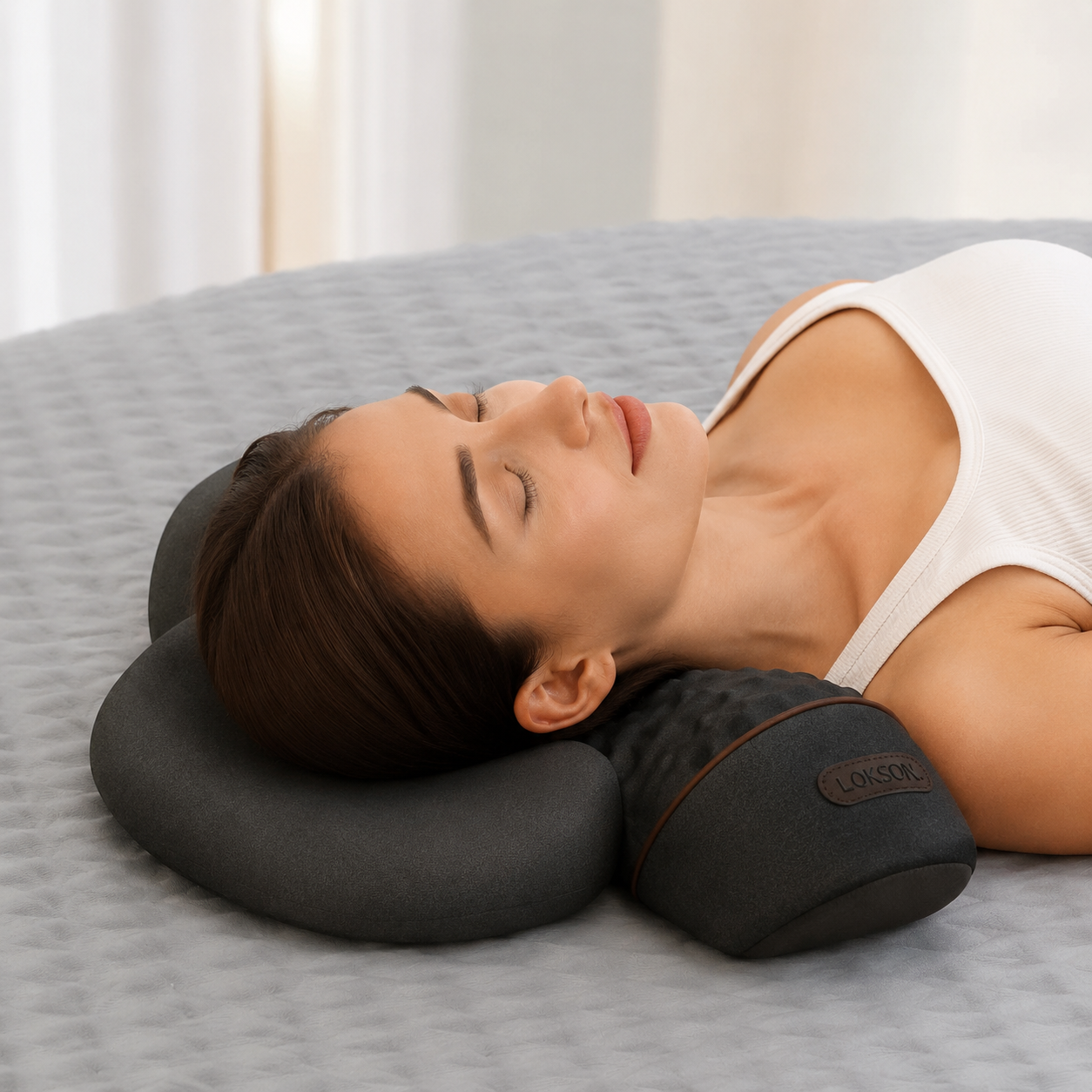 Ergonomic Heated Neck Massager for Tension Relief