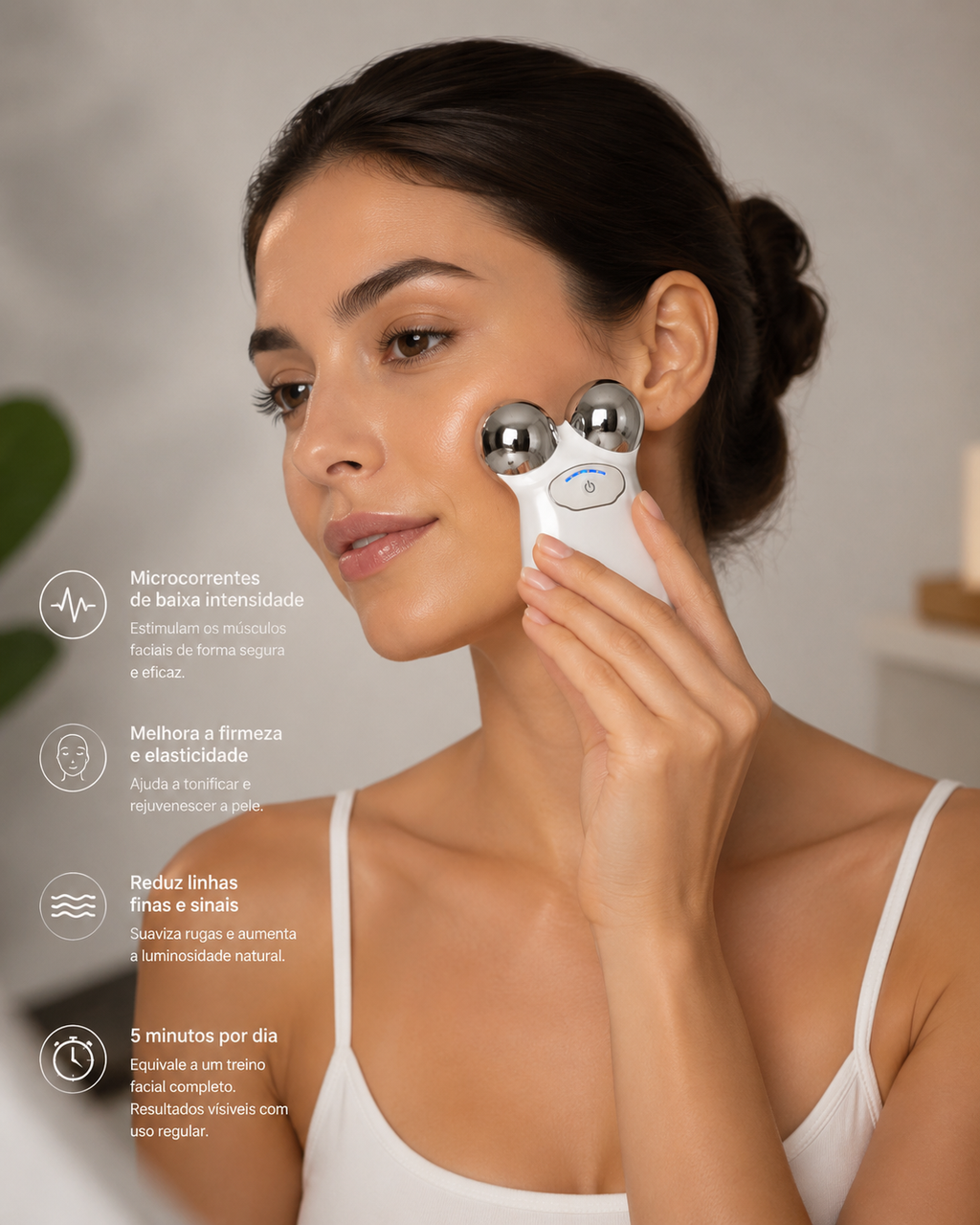 Microcurrent Facial Massager for Defined Contours