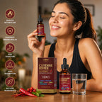 Gouttes liquides de piment de Cayenne pour une circulation saine et le bien-être quotidien